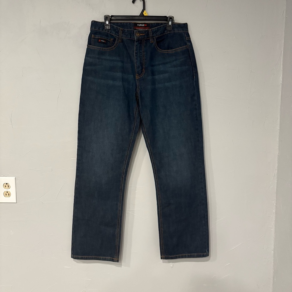 #6 Forge FR men’s size 33x32 dark wash jeans BUTTON REPLACED NWOT rn#70052